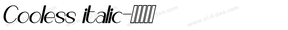 Cooless italic字体转换